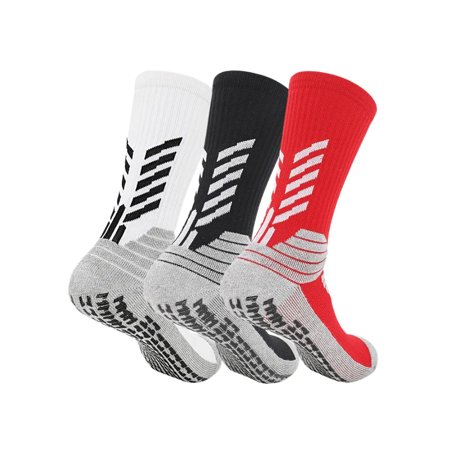 3 Pack Football Grip Socks with Compression Support