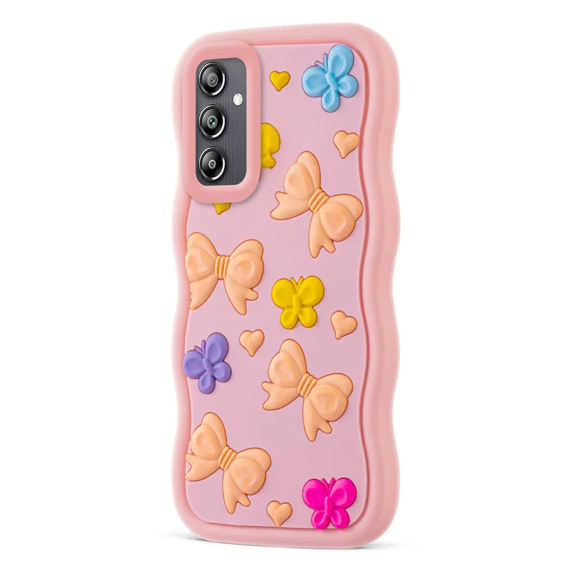 3D Silicone Soft Wave Edges Mobile Back Case For Samsung A14 5G