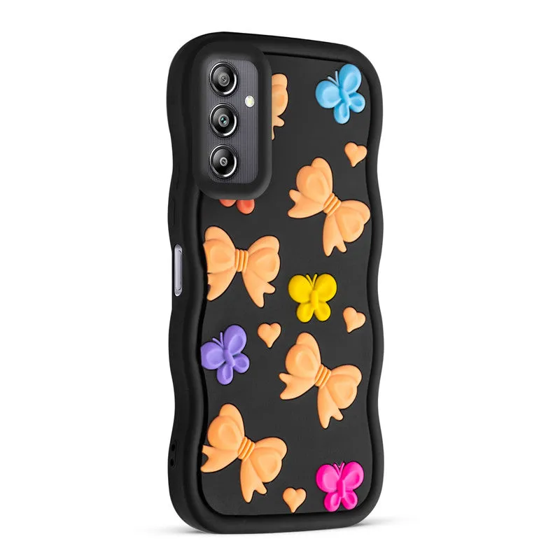 3D Silicone Soft Wave Edges Mobile Back Case For Samsung A14 5G