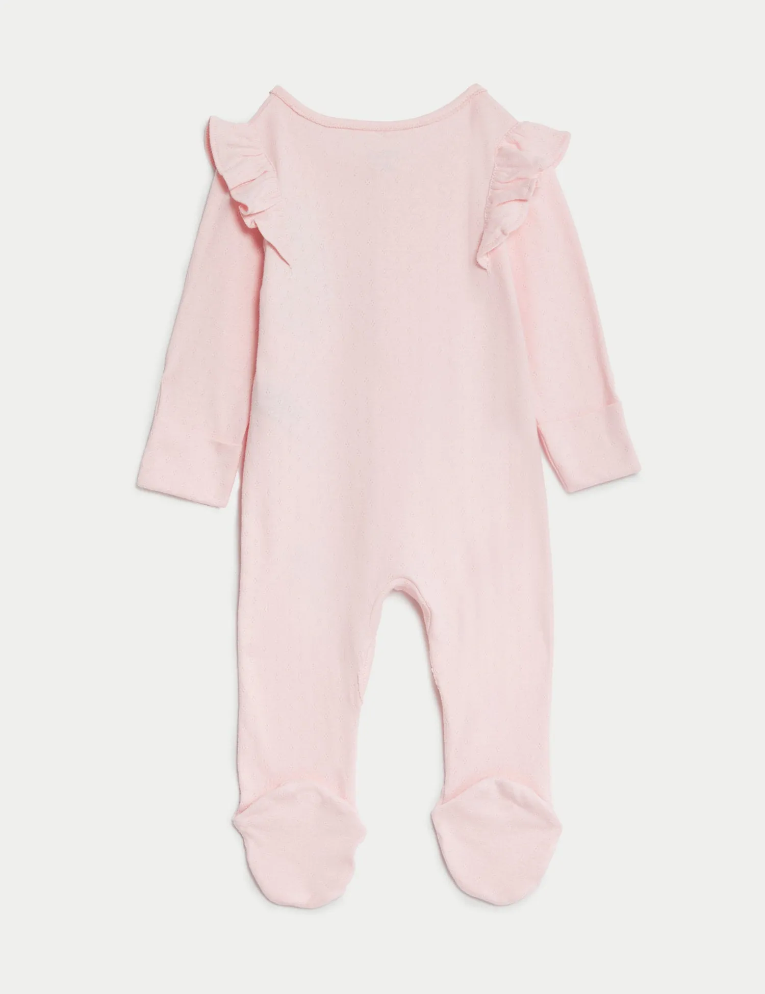 3pk Pure Cotton Bunny & Floral Sleepsuits