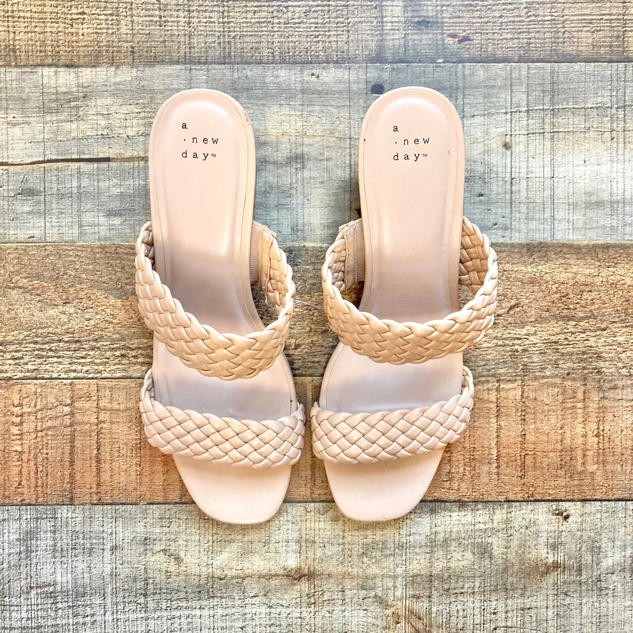 A New Day Braided Fiona Heels - Size 9 (sold out online, like new condition)