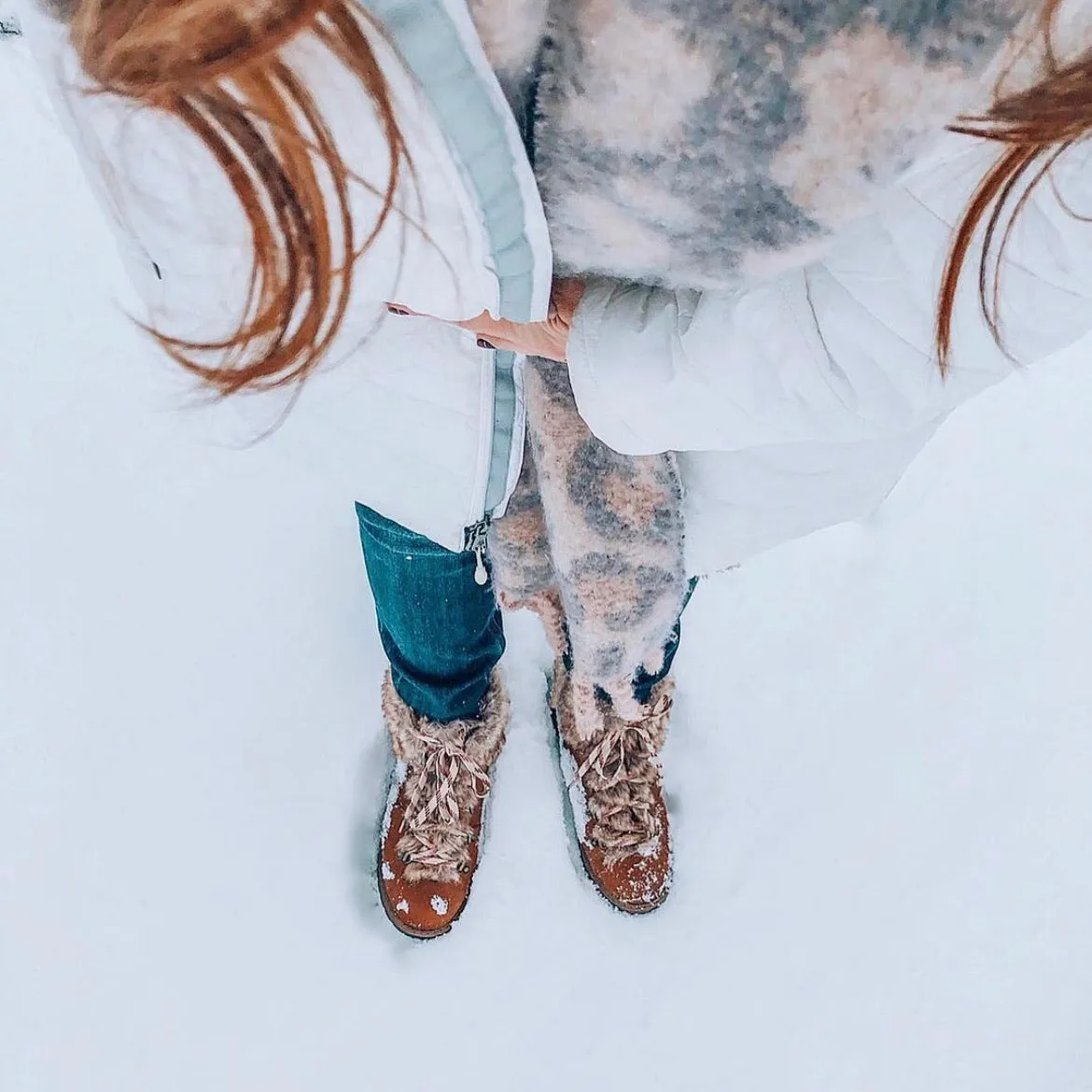 A New Day Cognac Fur Boots NWT- Size 8.5