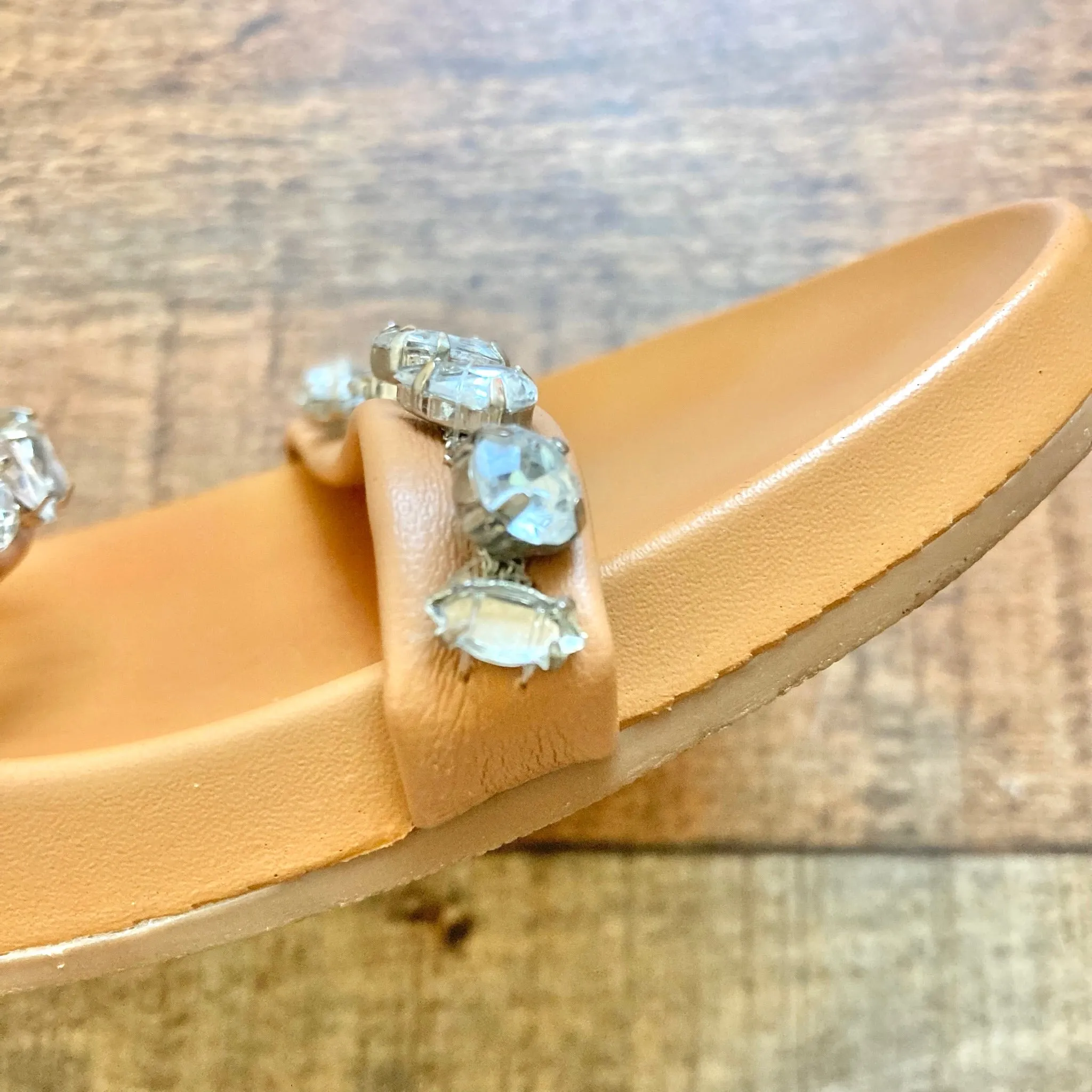 A New Day Double Strap Jeweled Sandals- Size 7.5 (see notes)