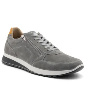 Ara Men's Murray Zip Sneaker in Grey