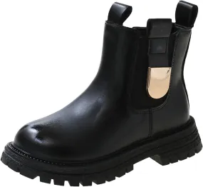 Autumn And Winter Children Boots Girls Ankle Boots Thick Bottom Non Slip Upper Side Zipper Solid Boots for