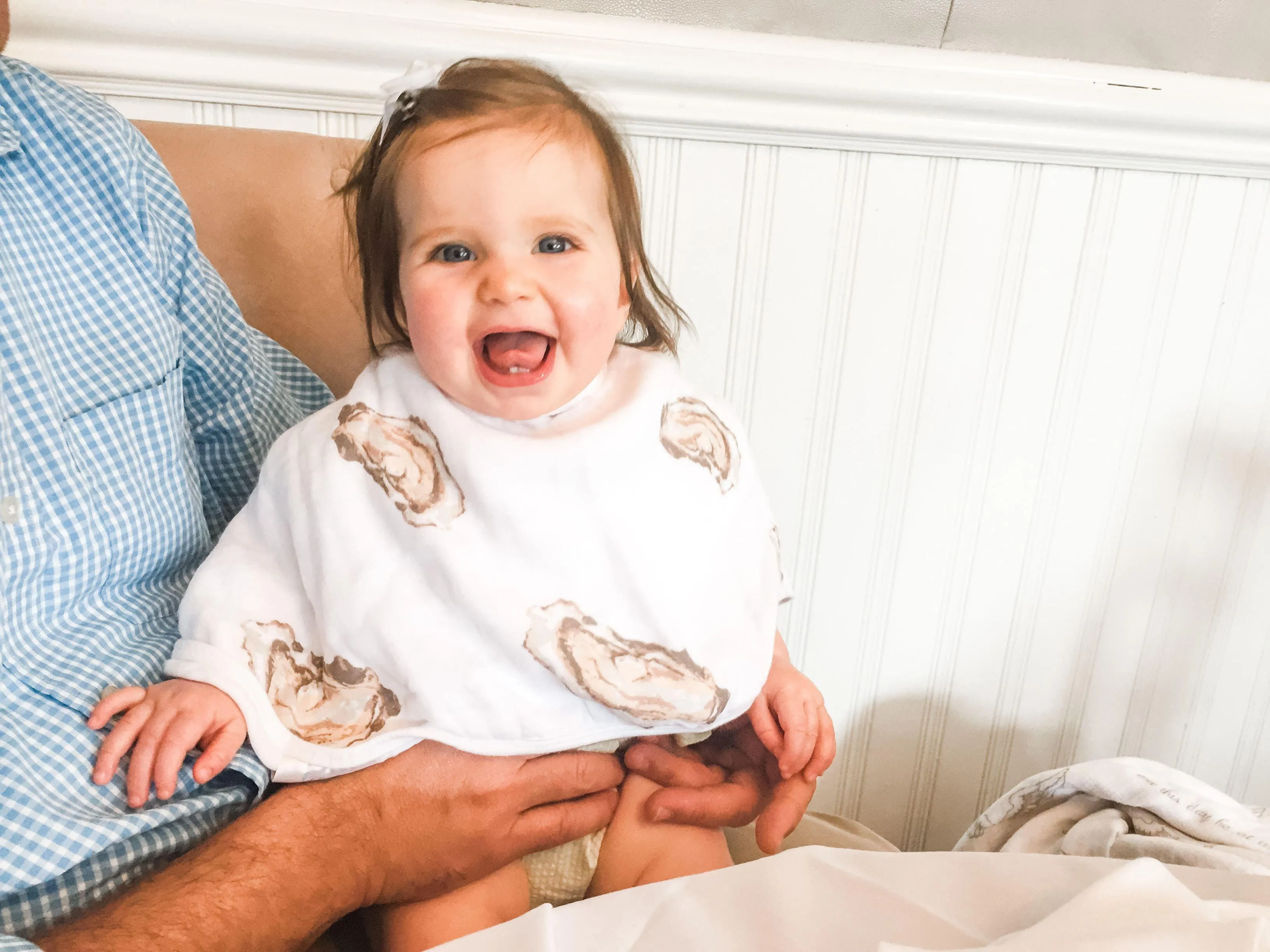 Baby Burp Cloth & Bib Combo: Aw Shucks! Oyster