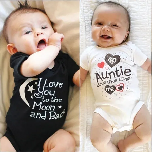 Baby Girl I LOVE YOU TO THE MOON AND BACK Romper
