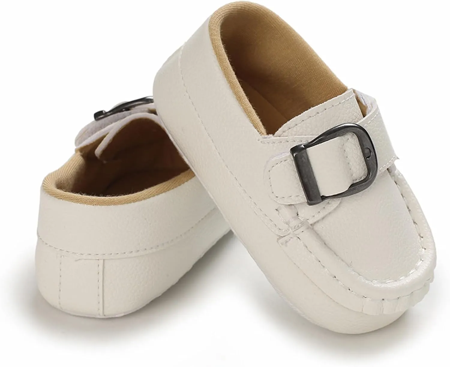 Baby Girls Boys Loafers Prewalker Dress Shoes Infant 𝗢xford PU Leather Soft Sole Anti-Slip Buckle Sneakers