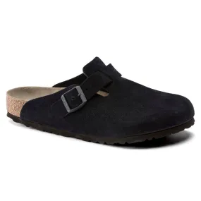 Birkenstock Boston Soft Footbed Suede Leather  - Midnight
