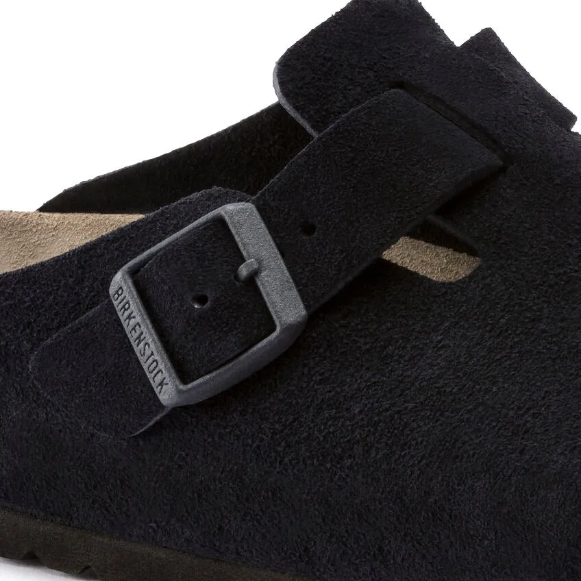 Birkenstock Boston Soft Footbed Suede Leather  - Midnight
