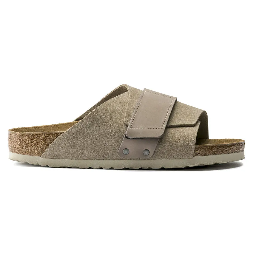 Birkenstock Taupe Kyoto Nubuck Leather Suede Leather