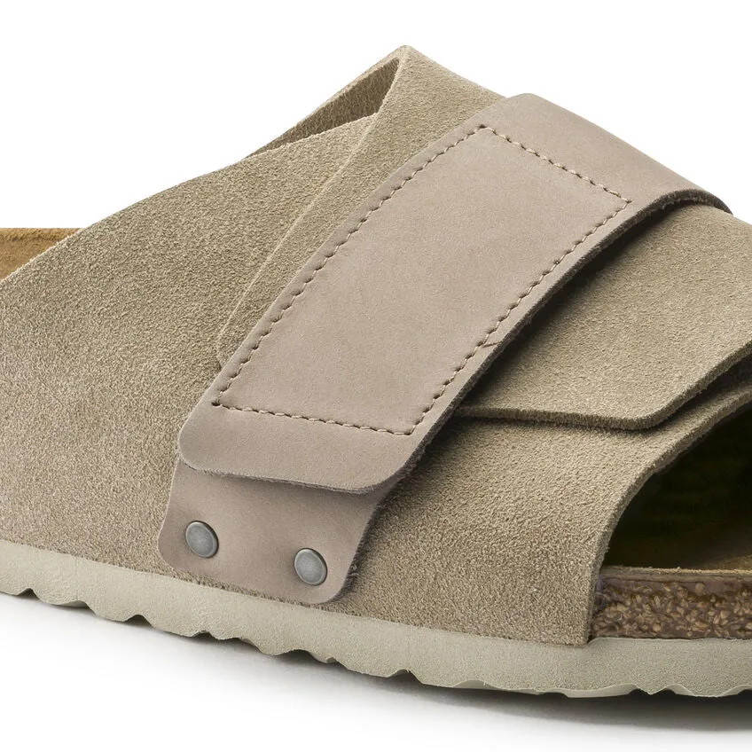 Birkenstock Taupe Kyoto Nubuck Leather Suede Leather