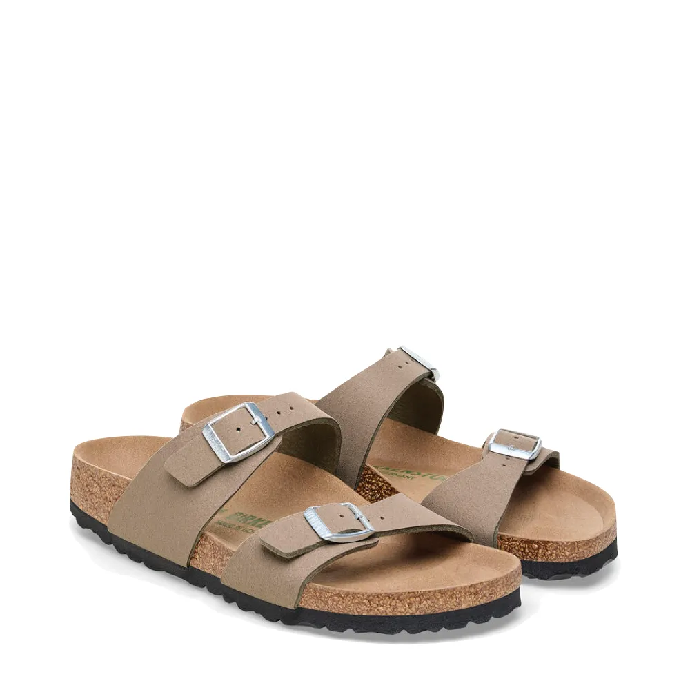 Birkenstock Women's Sydney Vegan Slide Sandal in Gray Taupe
