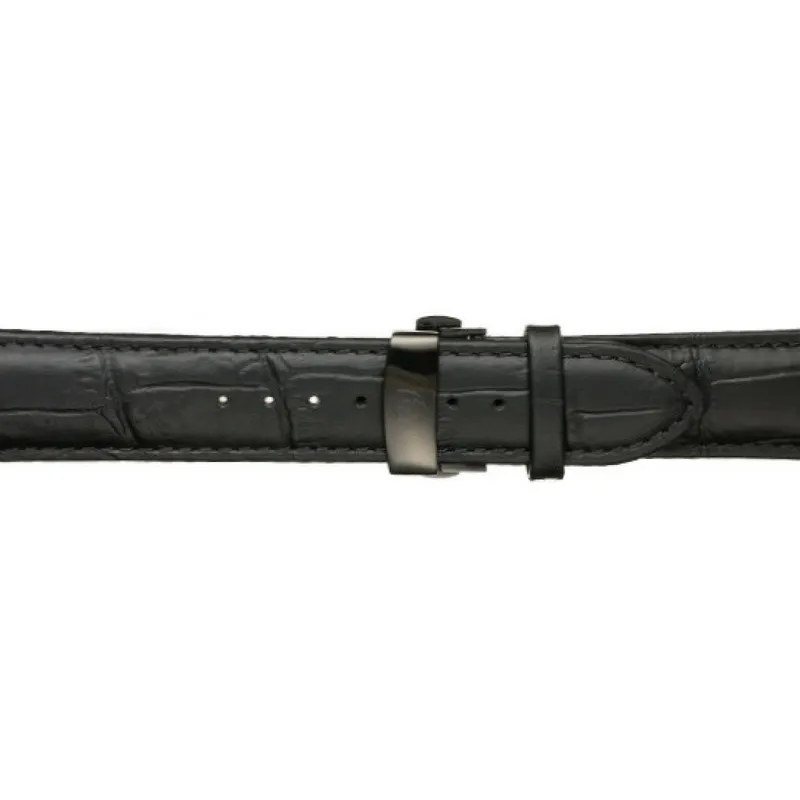 Black/Black Leather Band
