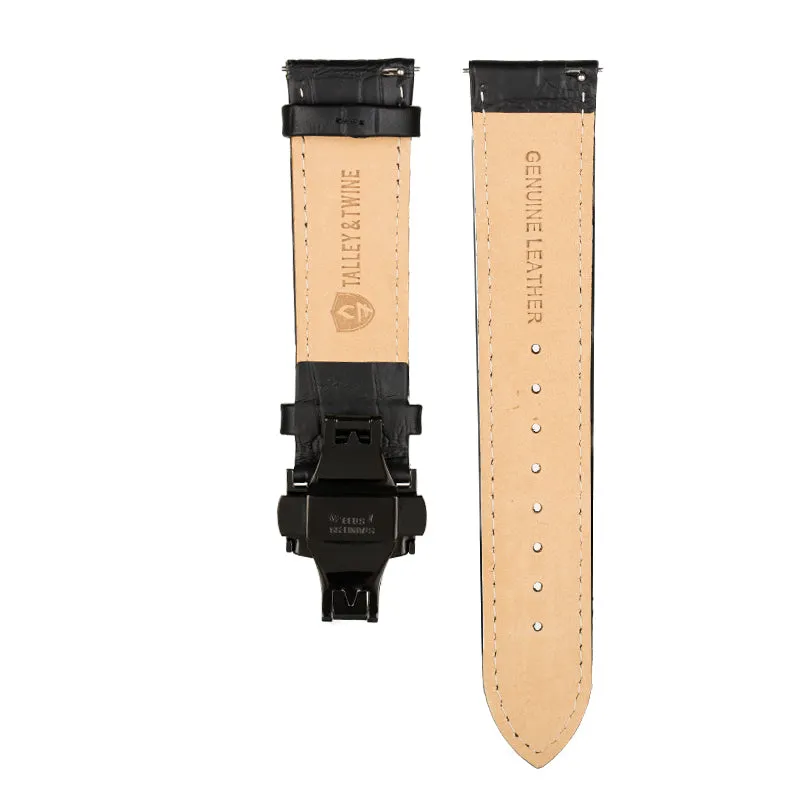 Black/Black Leather Band