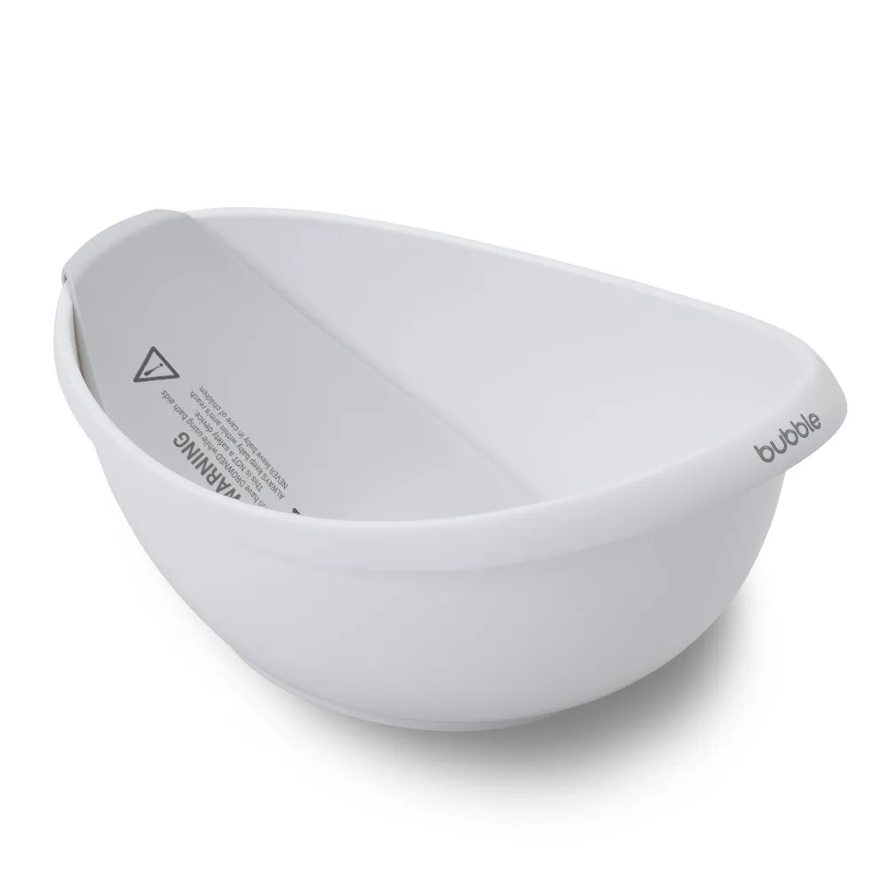Bubble Baby Bath with Bath Seat - White