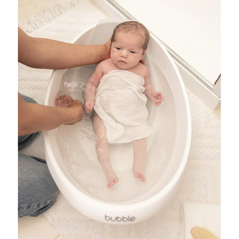 Bubble Baby Bath with Bath Seat - White
