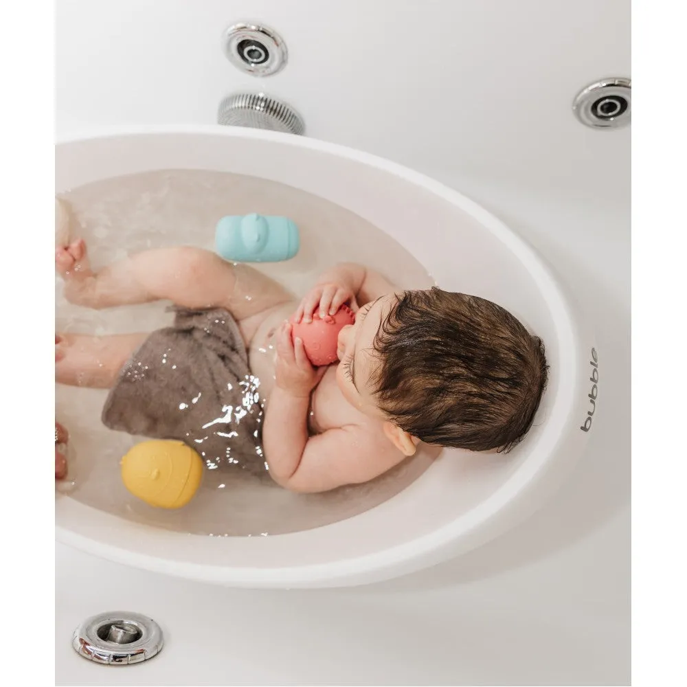 Bubble Baby Bath with Bath Seat - White