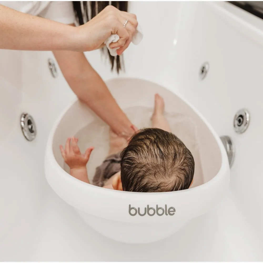 Bubble Baby Bath with Bath Seat - White