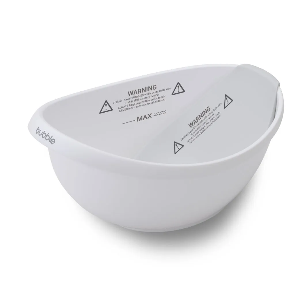 Bubble Baby Bath with Bath Seat - White
