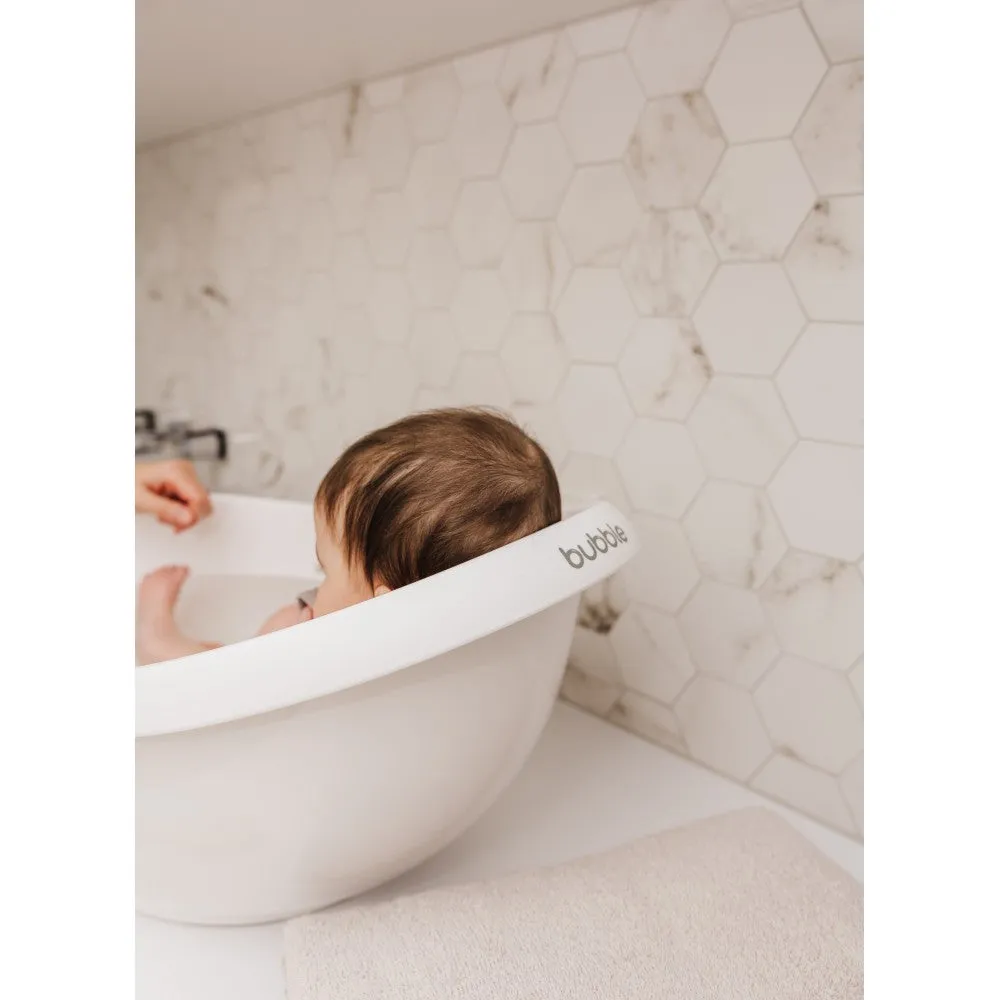 Bubble Baby Bath with Bath Seat - White
