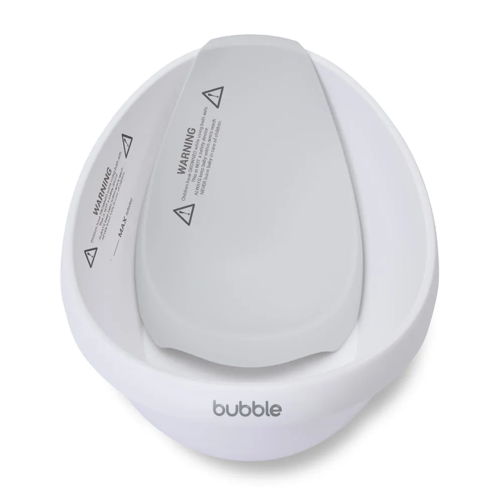 Bubble Baby Bath with Bath Seat - White