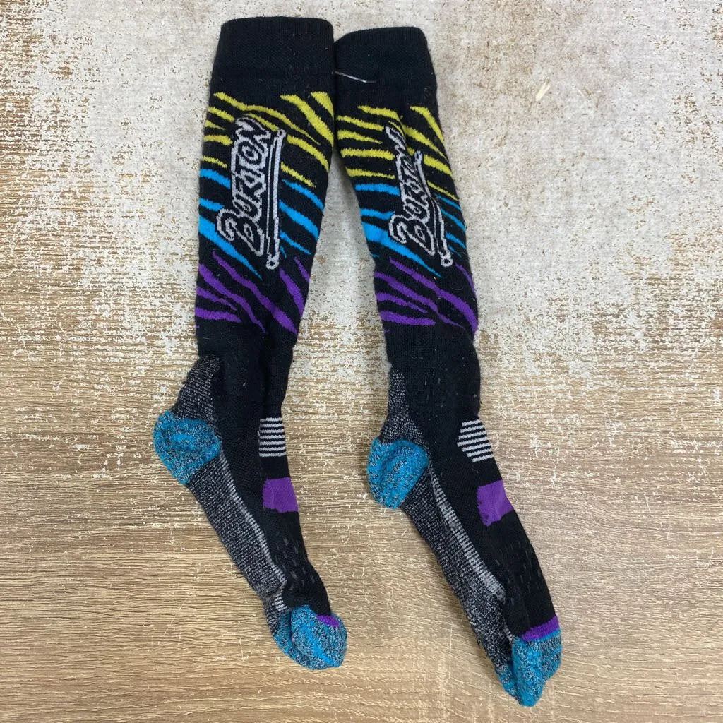 Burton - Kid's Midweight Ski Socks - MSRP $25: Black -children-