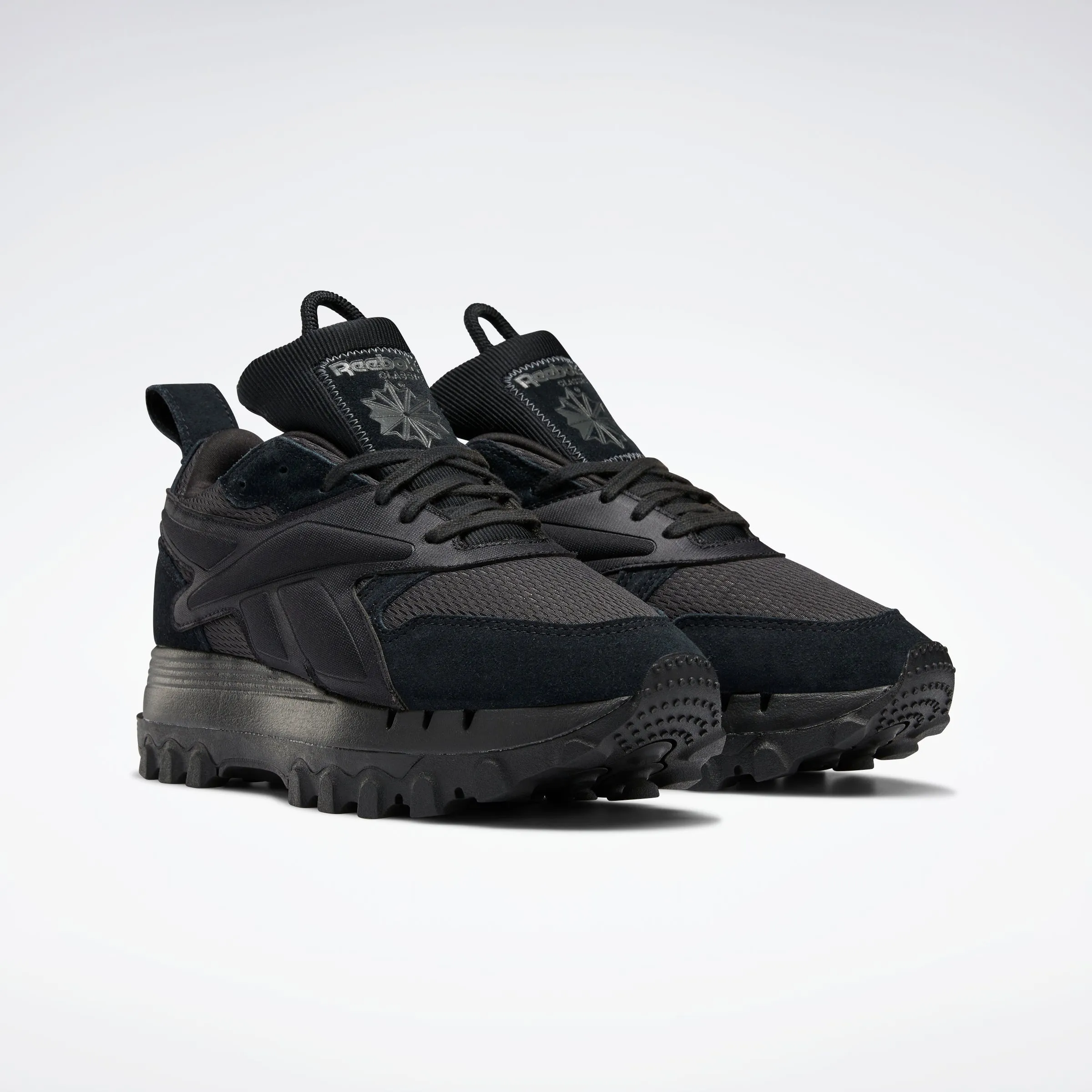 Cardi B Classic Leather V2 Shoes Black/Black/Pure Grey 8