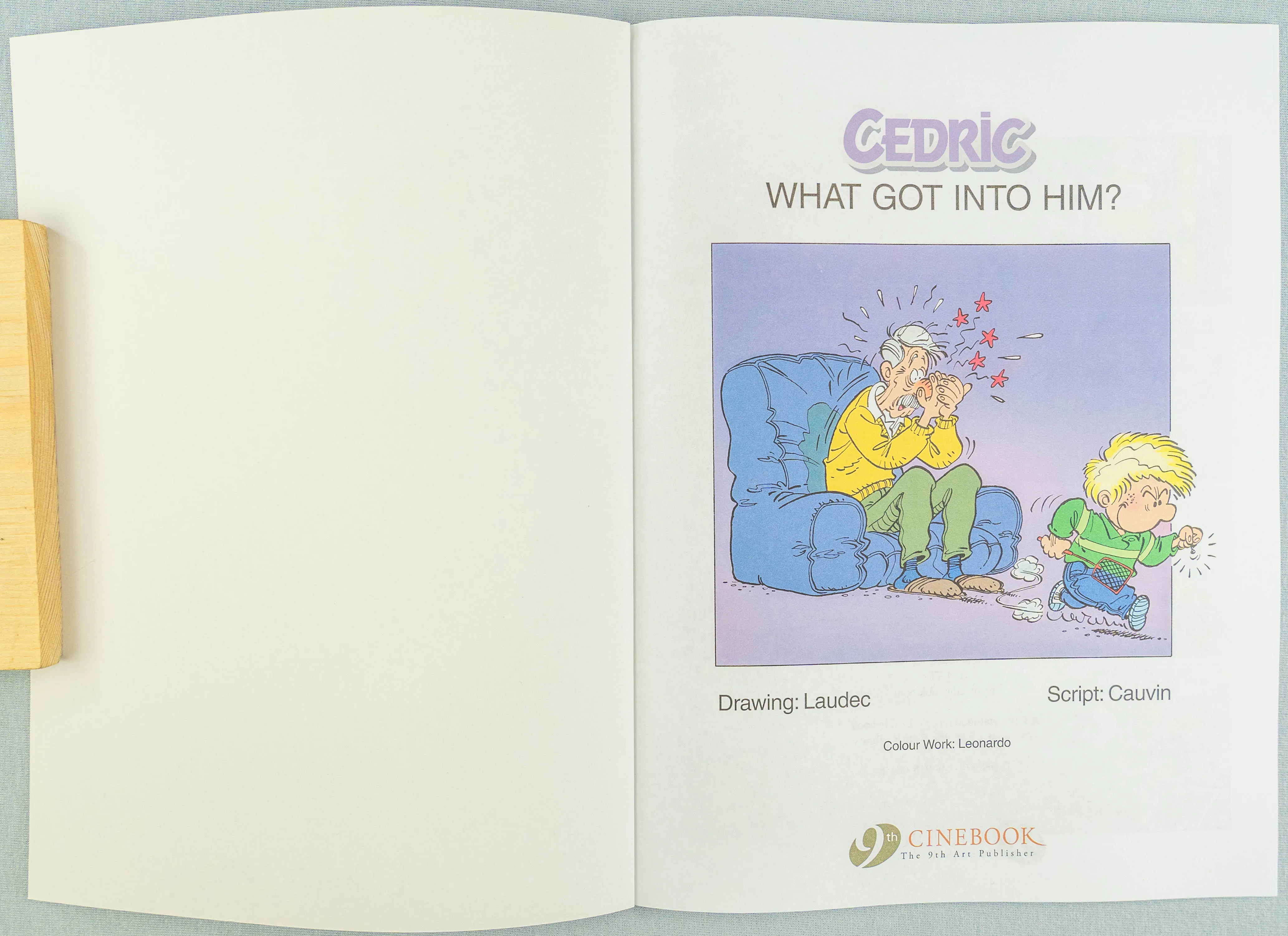 CEDRIC Volume 3 - What Got Into Him? Cinebook Paperback Edition Comic Book by Laudec / Cauvin