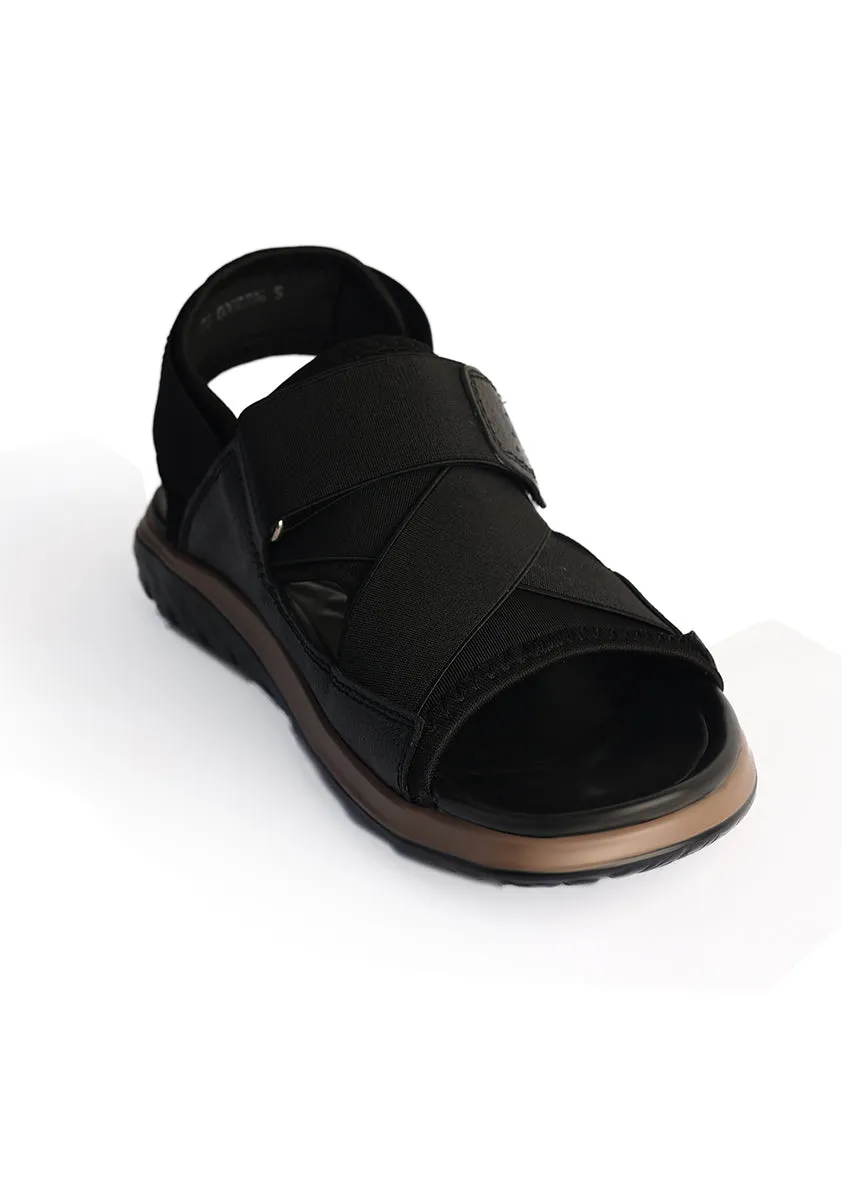 Classic Leather Black Sandal