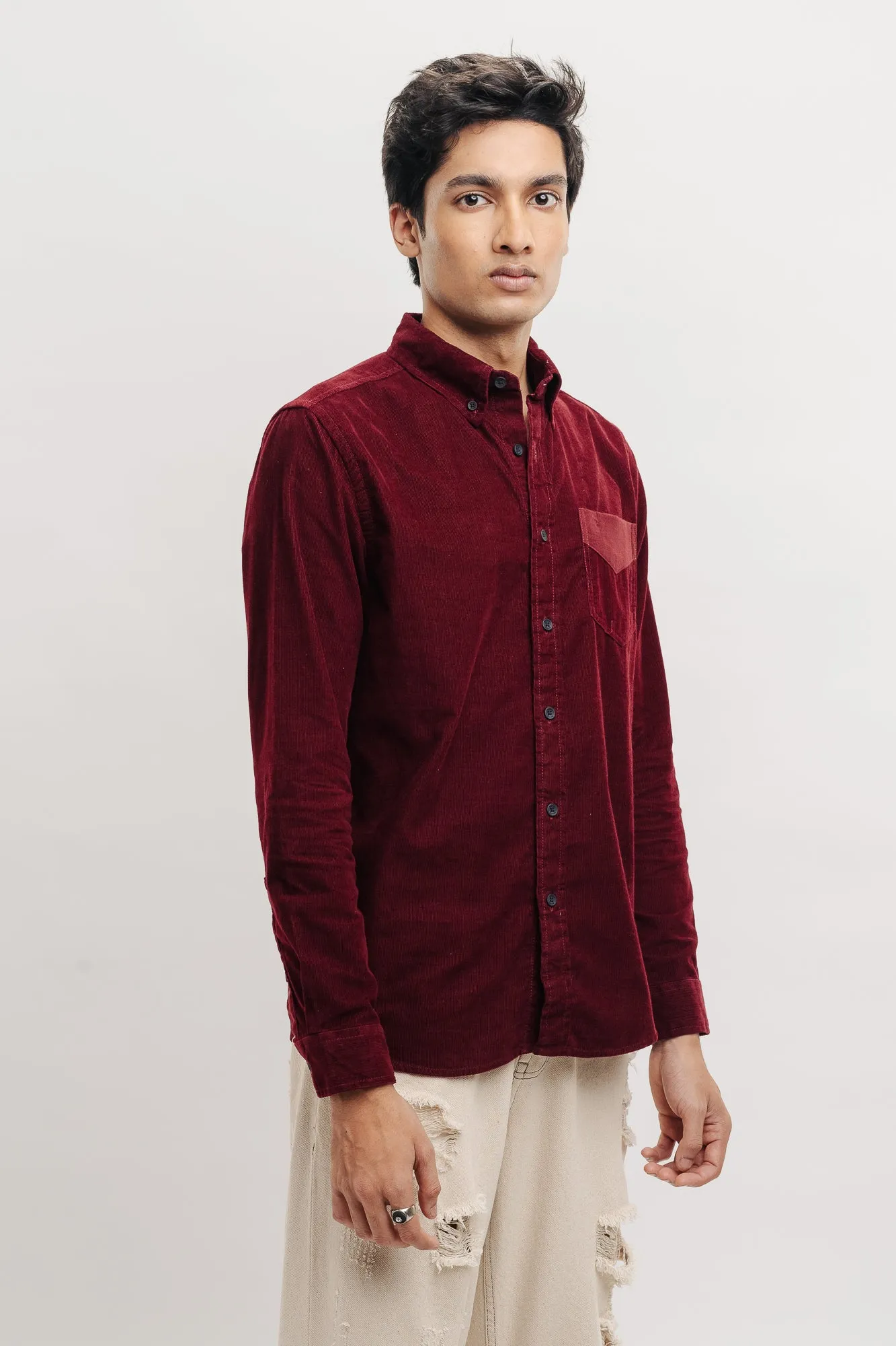 Corduroy Men's Casual Shirt