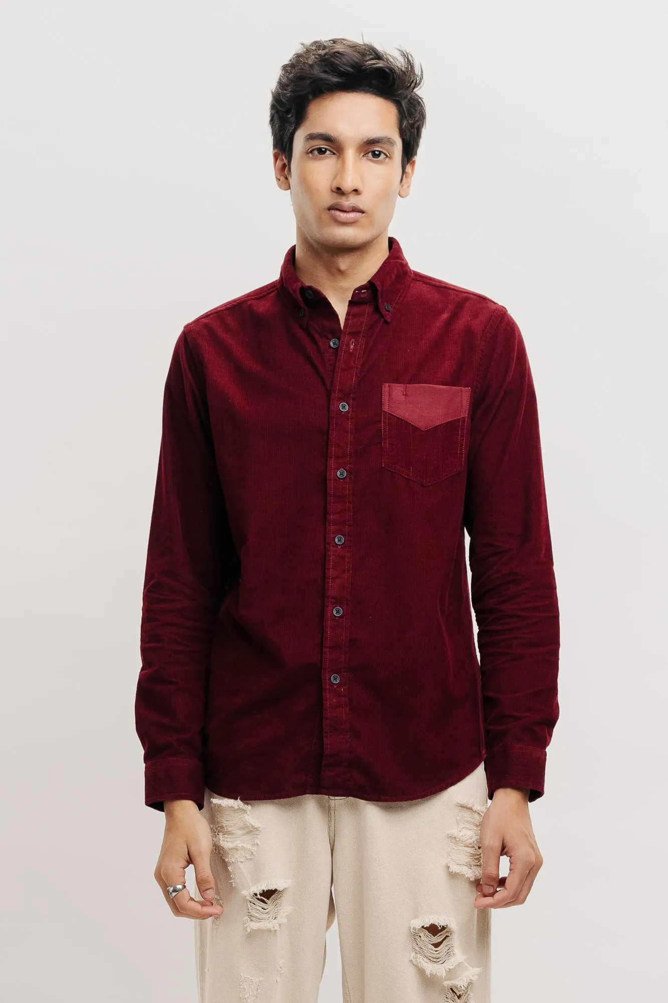 Corduroy Men's Casual Shirt