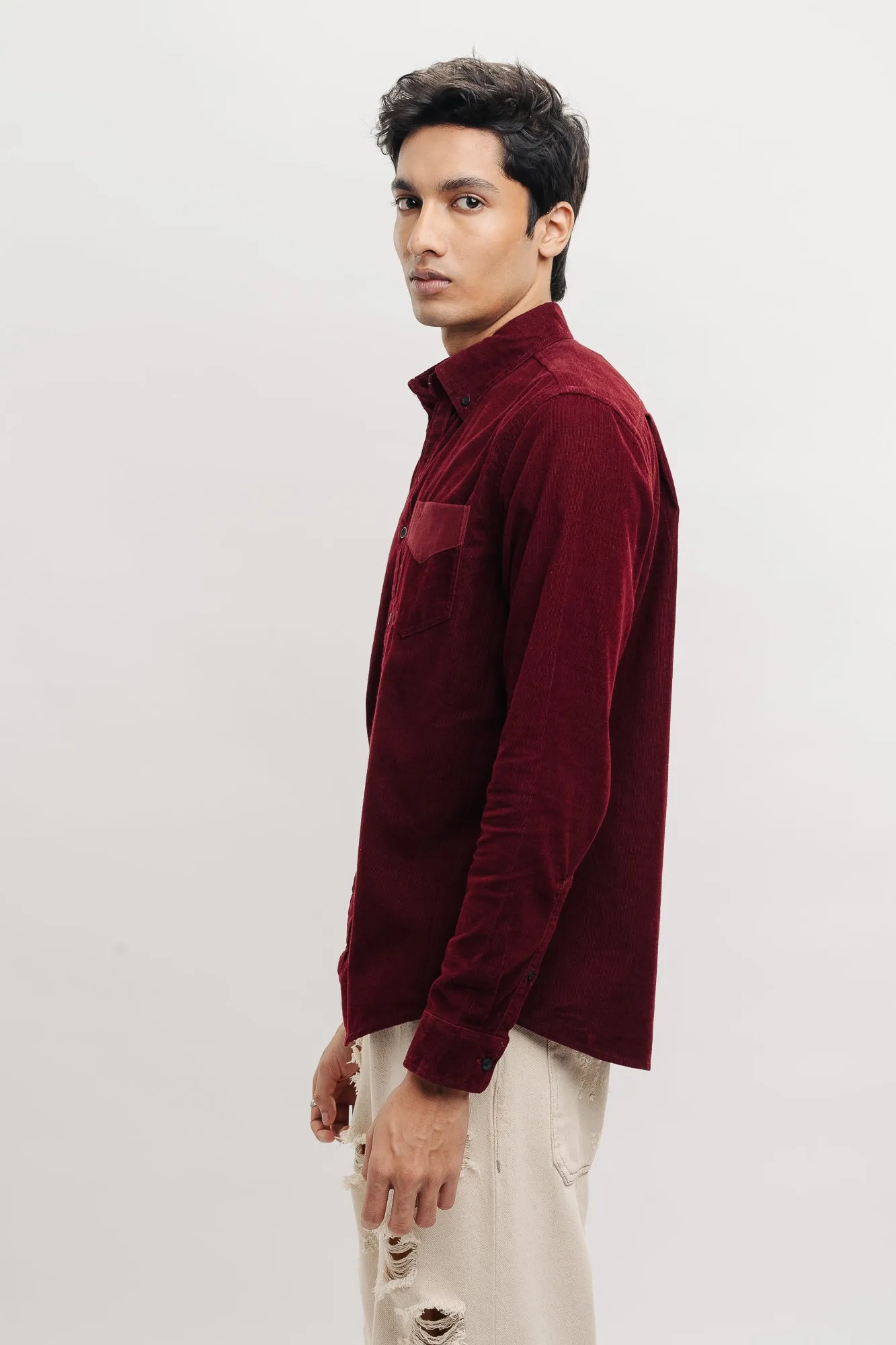 Corduroy Men's Casual Shirt