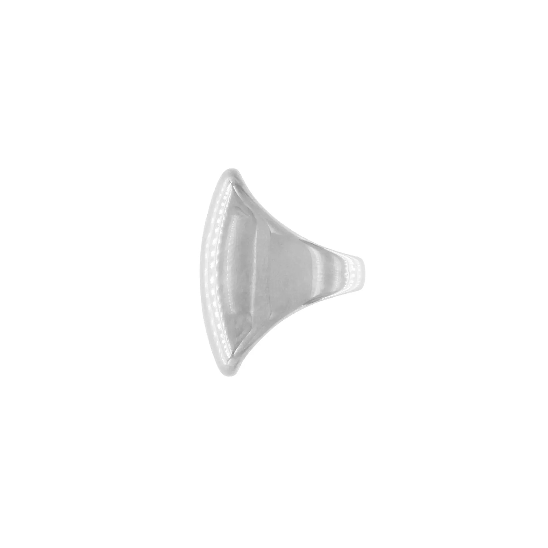 Courage Waterproof Chunky Oval Statement Ring Silver Plating