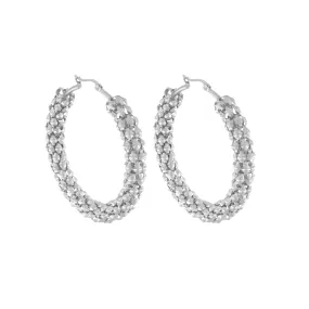 Courage Waterproof Mesh Statement Earring Silver Plating
