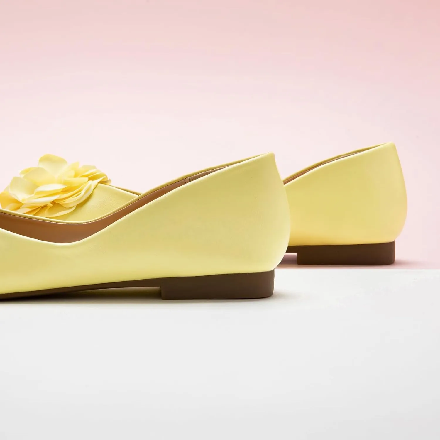 C.Paravano Ballet Flats for Women | Womens Flats Shoes | Square Toe Flats| Women's Flats | Slip On Dress Shoes | Flower Shoes