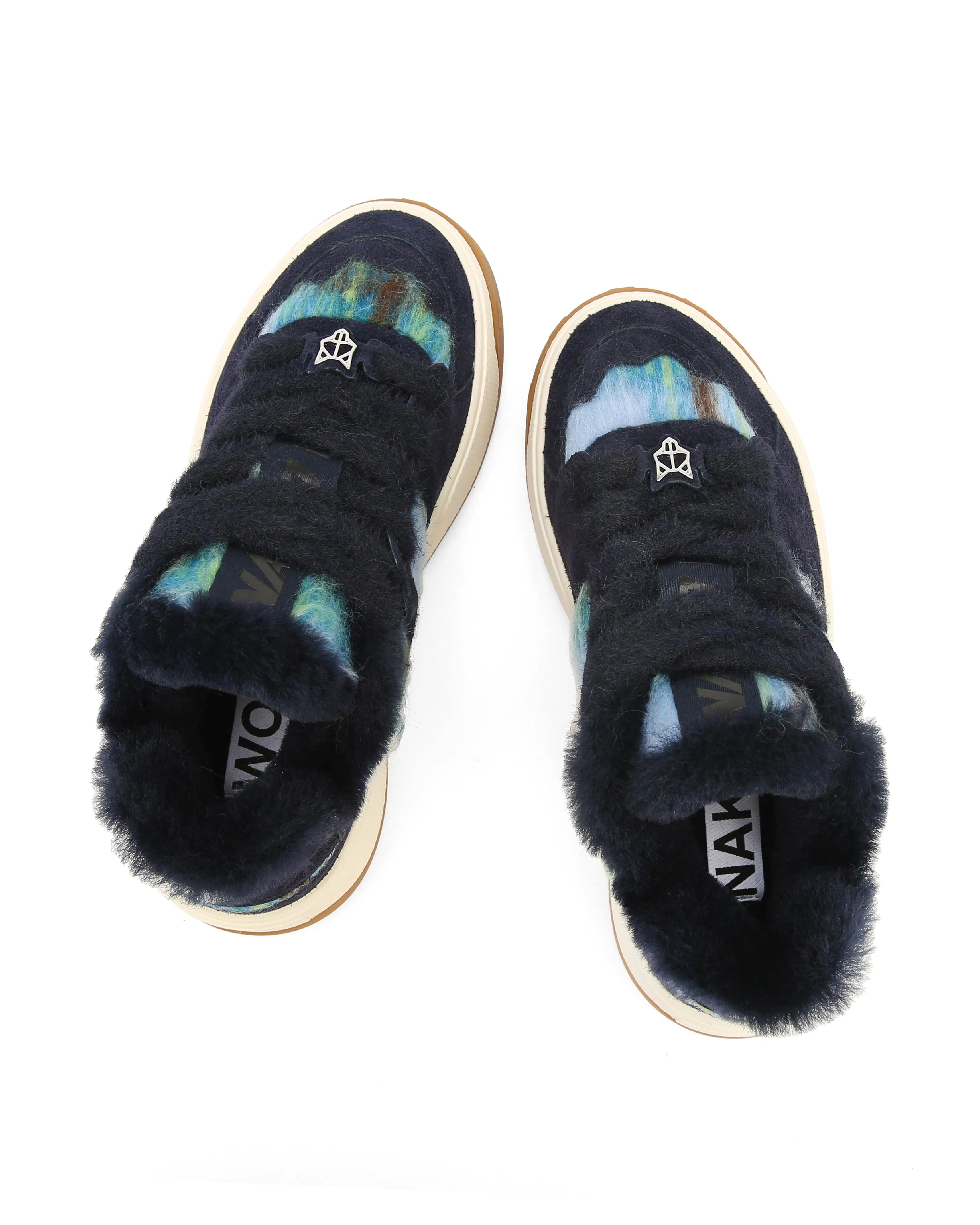 Crash Hairy Cow Suede/Wool Blue