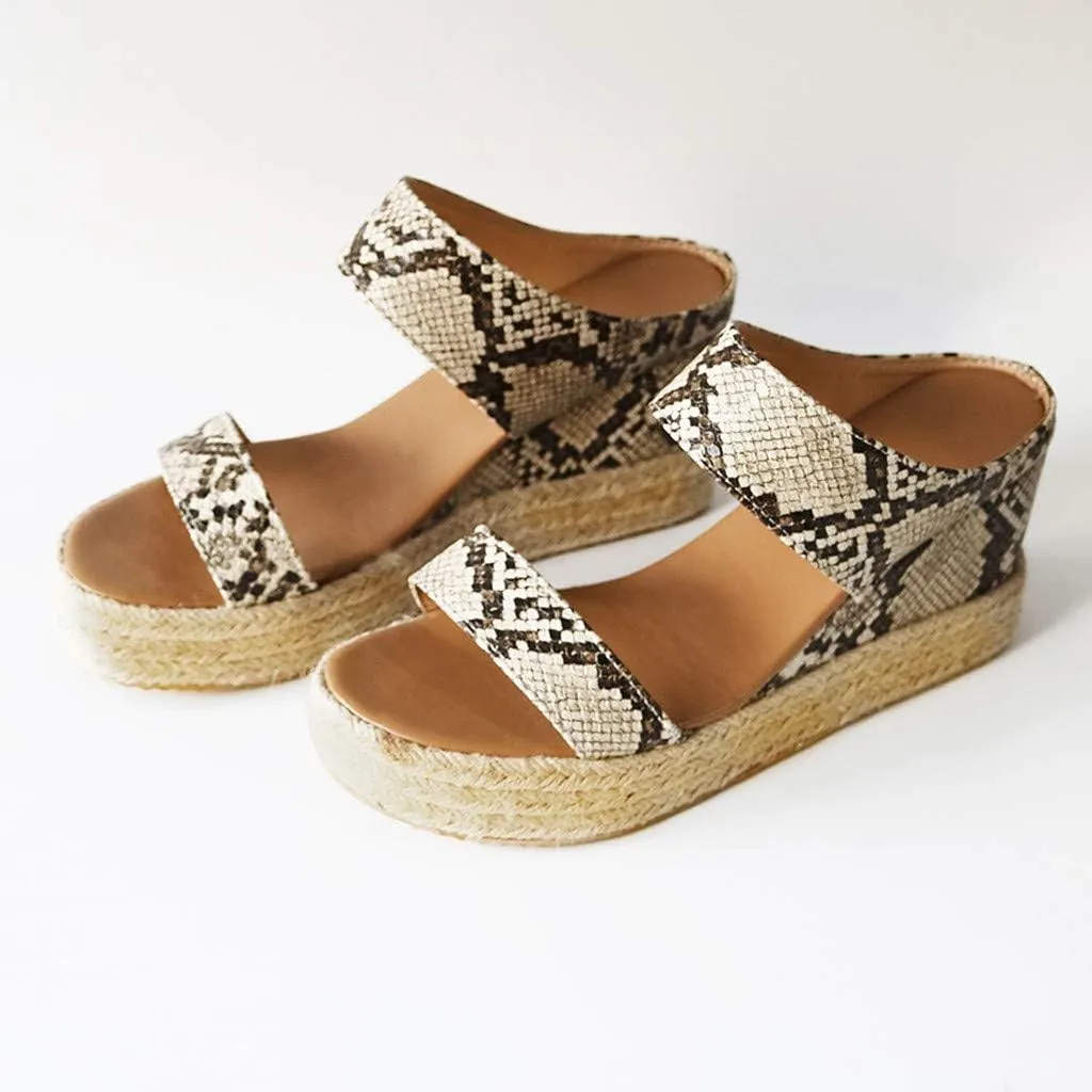 Eduavar Summer Sandals for Women 2023, Women Sandals Comfortable Espadrille Wedge Platform Sandals Comfy Slip On Sandals