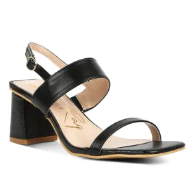 Elasticated Gussets Block Heel Sandals