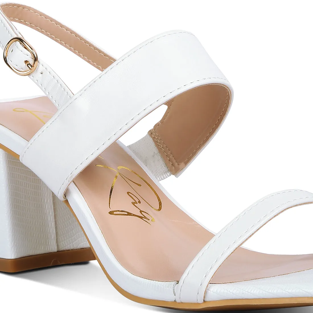 Elasticated Gussets Block Heel Sandals