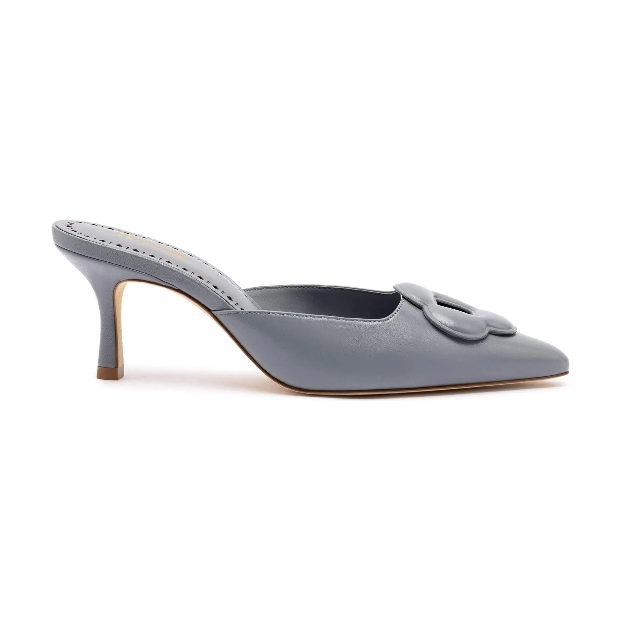Flora Pump In Titanium Leather