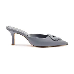 Flora Pump In Titanium Leather