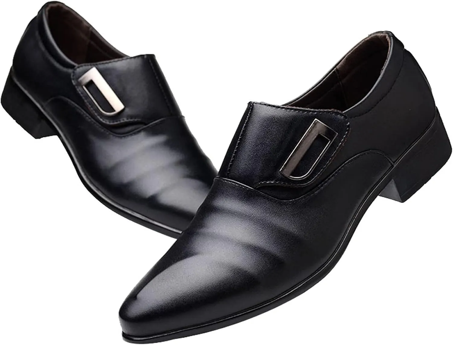 HINDOLA Men's Oxford Dress Leather Shoes Anti-Slip Breathable Business Shoes Commuting Classic Wedding Shoes