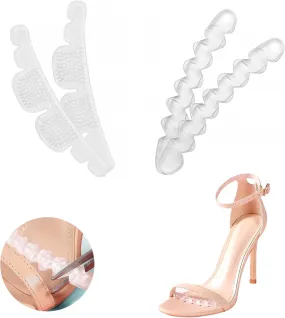Invisible Anti-Slip Heel Foot Cushion Pads Stickers,Non-Slip Forefoot Strips Sticker Adjustable & Self-Adhesive Women Sandals high Heels Stickers (2 Pairs)