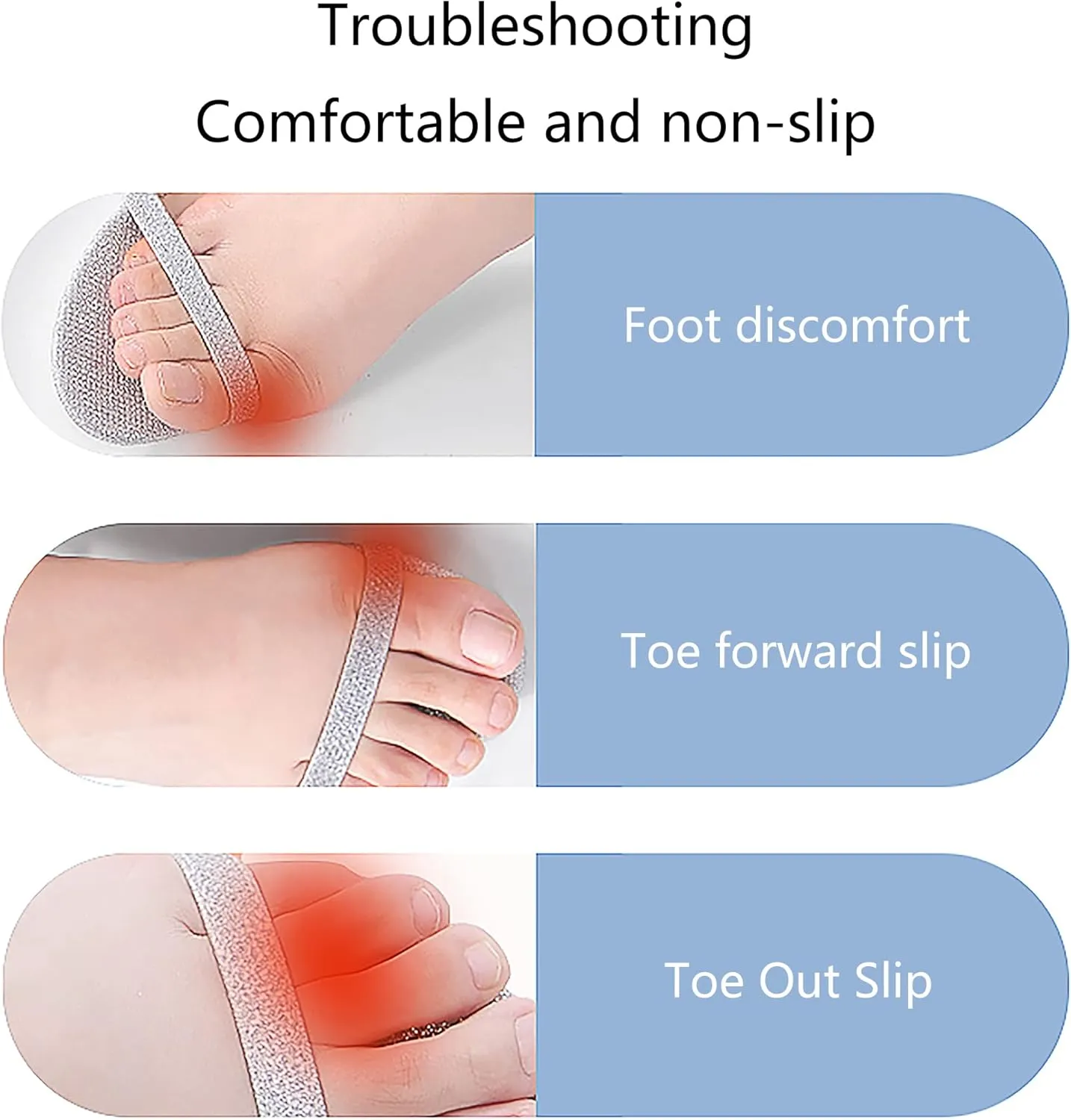 Invisible Anti-Slip Heel Foot Cushion Pads Stickers,Non-Slip Forefoot Strips Sticker Adjustable & Self-Adhesive Women Sandals high Heels Stickers (2 Pairs)