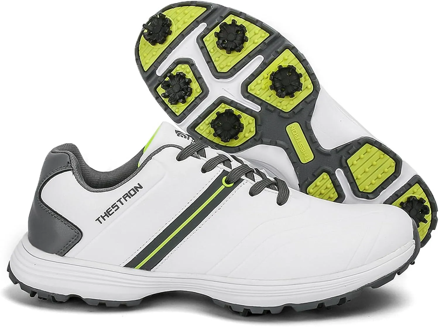 JiuQing Golf Shoes Men Waterproof Spikes Professional Golfing Trainers Anti Slip Comfortable