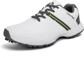 JiuQing Golf Shoes Men Waterproof Spikes Professional Golfing Trainers Anti Slip Comfortable