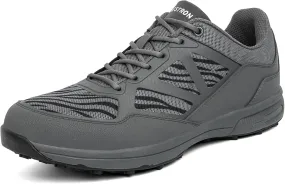 JiuQing Men Golf Shoes Breathable Spikeless Professional Golfing Trainers Outdoor Anti Slip