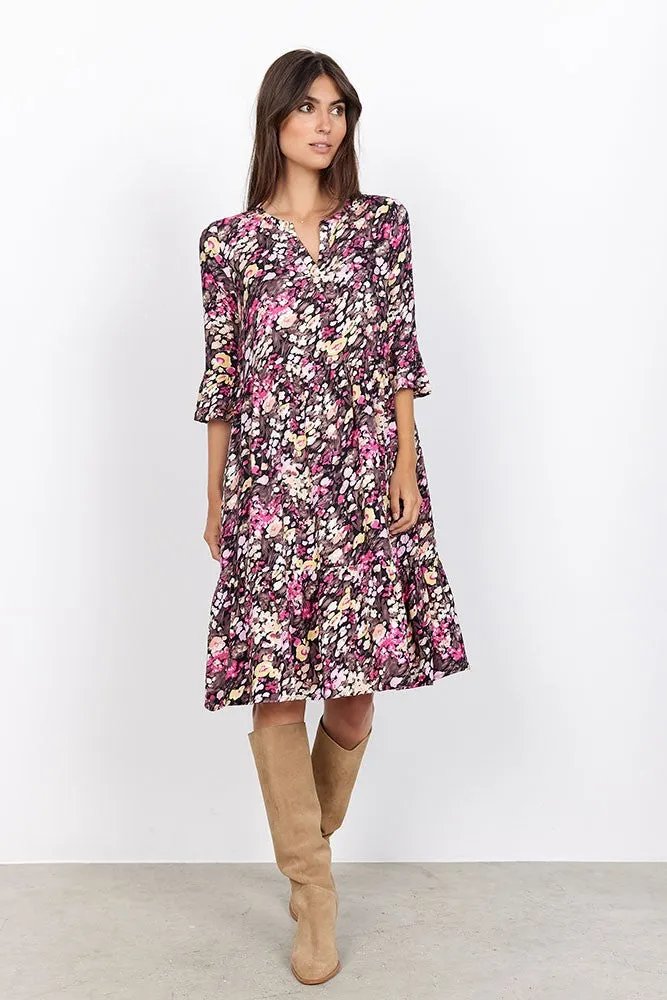 Karelia 3 Dress - Fuchsia Rose Combi
