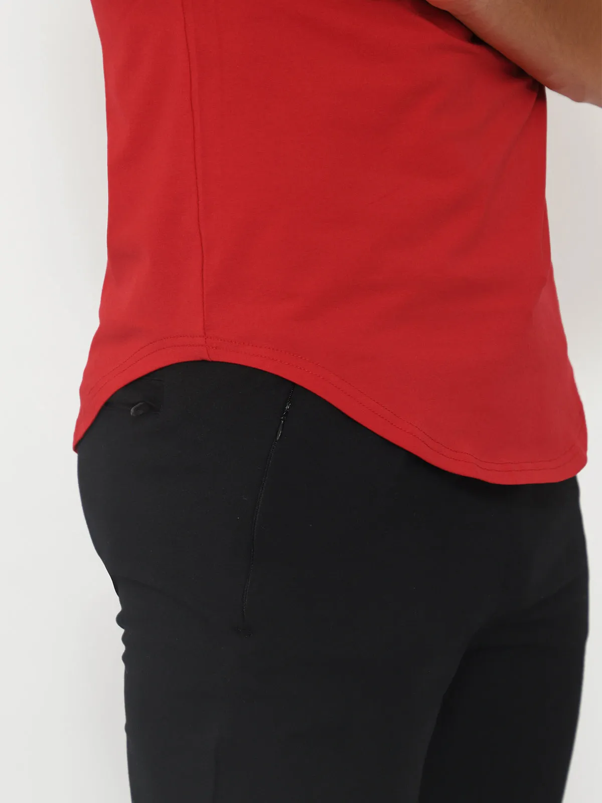 Kore Curved Hem T-shirt Muscle Fit Crew Neck-New